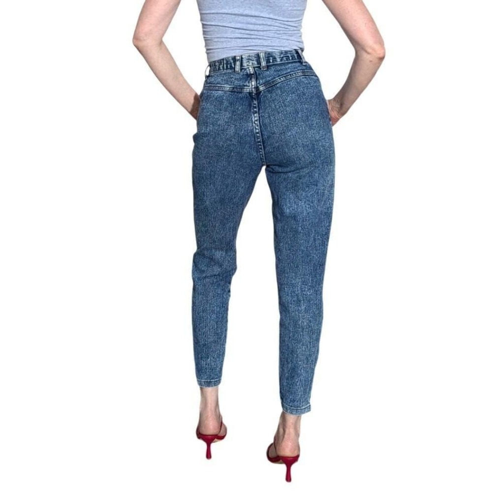 Helium Vintage 90s Mom Jeans High Rise Acid Wash Ankle Zip Made in USA Size 2